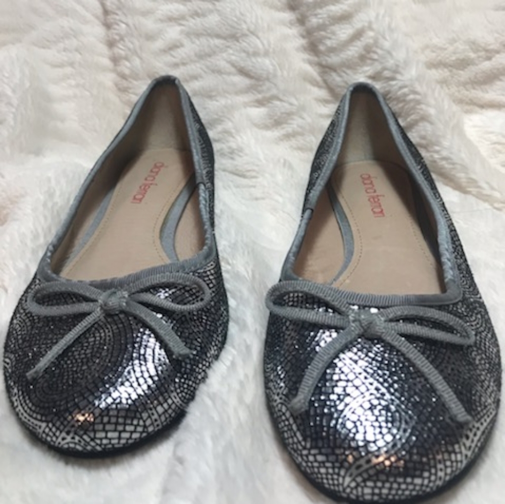 Diana Ferrari Silver Sparkle Ballet Flats